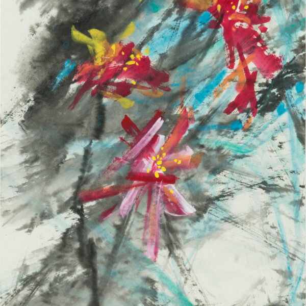 Ephemeral Blossoms in Ink: Contemporary Zen-Inspired Ink Wash Painting Exploring Growth & Natural Rhythm