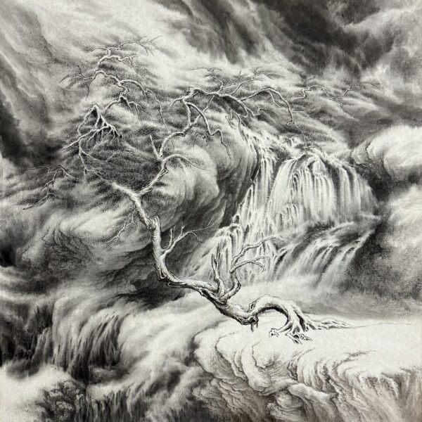 Listening to the Waterfall in Cold Mountains